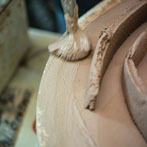 John Higgins at work in his studio 2018